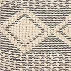 REDEARTH · Tufted Pouf Ottoman with Filler Textured Storage Cube Bean Bag Pouffe Footrest for Living Room, Bedroom, Nursery, Kidsroom; 100% Cotton (17.5"X17.5"X17.5", Cube Diamond Medley Gray)