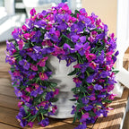 Faux Bougainvillea Artificial Flowers Plants for Outdoors Outside Decoration, 2pcs Fake Flowers Silk Long Trailing Vines UV Resistant Realistic for Front Door Porch Planter Urn Patio Balcony Yard, Mix