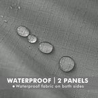 HolidayIdeas 4 Panels Linen Outdoor Curtains for Patio Waterproof Curtains 54" Wide x 84" Long-Indoor/Outdoor Light Grey Curtains Waterproof, Privacy for Pergola, Porch, Gazebo, Backyard, Sunroom