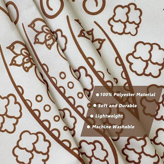 FORATER Floral Bohemian Tapestry, Flower Aesthetic Tapestry Indian Wall Hanging Boho Tapestries Mandala Room Decor for Bedroom Living Room Dorm (Flaxen, 61L x 53W)