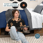 Bare Home Comforter - Twin/Twin Extra Long - Reversible Colors - Goose Down Alternative - Ultra-Soft - Premium 1800 Series - All Season Warmth - Bedding Comforter (Twin/Twin XL, Dark Blue/Grey)