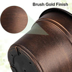 Plant Planters Pots Set of 4 Pack 8 Inch, Plastic Flower Pot for Indoor Plants with Drainage Holes & Trays, Resin Decorative Container Sets with Saucer for House Outdoor Garden Planters Copper