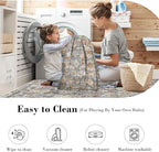 RUGSURE Washable Area Rugs - Perfect for Living Room, Bedroom, Kids Room, Nursery - Stain & Water Resistant Non-Slip, Pet & Child Friendly, Vintage Tribal Area Rugs (Turmeric and Grey, 2'6'' x 8')