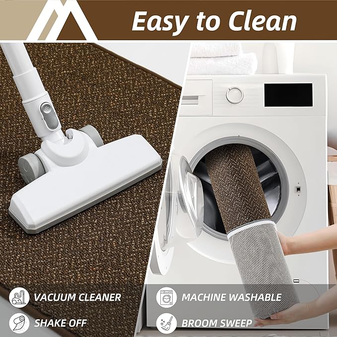 COSY HOMEER-Door-Mat 20" x 32" Non Slip Absorbent Entryway Rugs Dirt Trapper Doormats Washable Entrance Mats Low Pile Welcome Floor Mat for Front Back Door and Entry Mats,Brown