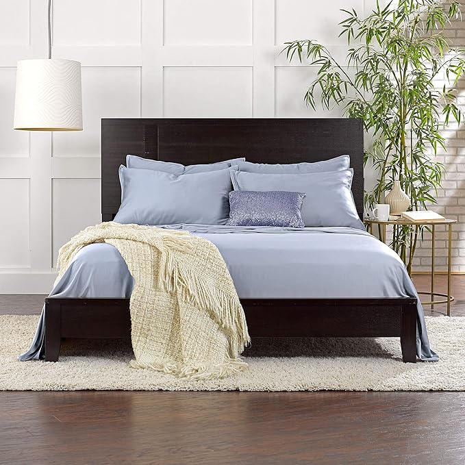 Twin XL Sheets by Pure Bamboo, Genuine 100% Organic Viscose Derived from Bamboo Bed Sheet Set, Luxuriously Soft & Cooling, Double Stitching, Lifetime Quality Promise (Twin XL, Sterling Blue)