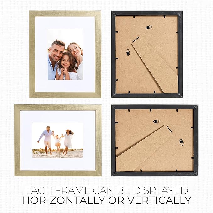 Sheffield Home 4 Piece Gallery Wall Frame Set, 8x10 Inch, Gold