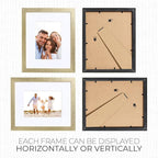 Sheffield Home 4 Piece Gallery Wall Frame Set, 8x10 Inch, Gold