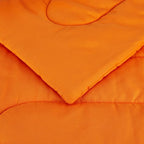 Amazon Basics 2 Piece Microfiber Kid's Comforter and Pillow Sham Set, Toddler, Bright Orange, Solid