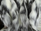 Gray Black White Faux Fur Oversized Blanket and Bedspread - Tibet Fox Fur - Gray Black White Luxury Faux Fur - Soft Faux Fur Blankets, Bedspreads and Throws, Handmade in USA, 16438