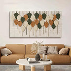 Tsomzxng Large Boho Wall Art For Living Room Modern Wall Art Print Paintings Multicolor Leaves Feather Canvas Wall Art Decor Picture For Bedroom Apartment Kitchen Home Wall Decor 29" W X 58" L