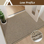 COSY HOMEER-Door-Mat 32"x48" Non Slip Absorbent Entryway Rugs Dirt Trapper Doormats Washable Entrance Mats Low Pile Welcome Floor Mat for Front Back Door and Entry Mats,Taupe