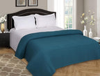 Elvana Home 100% Cotton Bed Blanket, Breathable Bed Blanket King Size, Cotton Thermal Blankets King, Perfect for Layering Any Bed for All Season, Teal Green