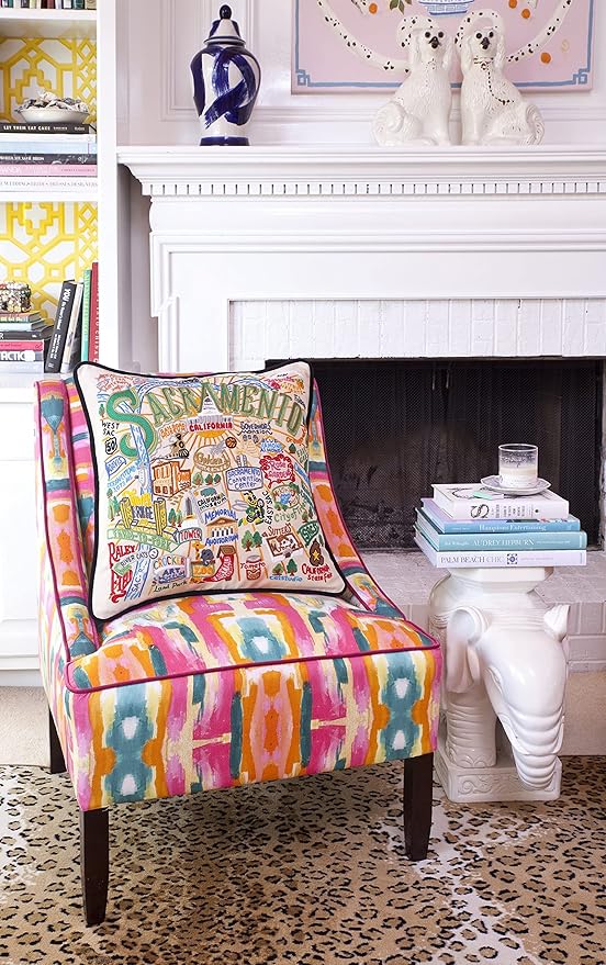 Catstudio Sacramento Embroidered Decorative Throw Pillow