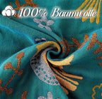 Summer Throw Blanket for Bed Couch 90''x 98'' Boho Throws 100% Cotton Muslin Travel Mexican Blanket Warm Soft Blankets Decorative Farmhouse Vintage Throws and Best Gifts