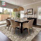 RUGSURE Washable Area Rugs, 5' x 7' - 1/6 Thick - Stain & Water Resistant Non-Slip - Perfect Resistant Rug for Living Room, Bedroom, Nursery, Pet & Child Friendly, Vibrant Colors Rugs, Brown