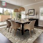 RUGSURE Washable Area Rugs, 6' x 9' - 1/6 Thick - Stain & Water Resistant Non-Slip - Perfect Resistant Rug for Living Room, Bedroom, Nursery, Pet & Child Friendly, Vibrant Colors Rugs, Brown