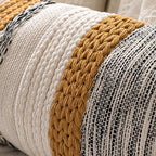 BlissBlush Fall Decorative Lumbar Throw Pillow Cover 14x24 Boho Yellow Mustard Accent Cushion for Couch Sofa Farmhouse Pillowcase for Bedroom Living Room Home Décor Cover ONLY