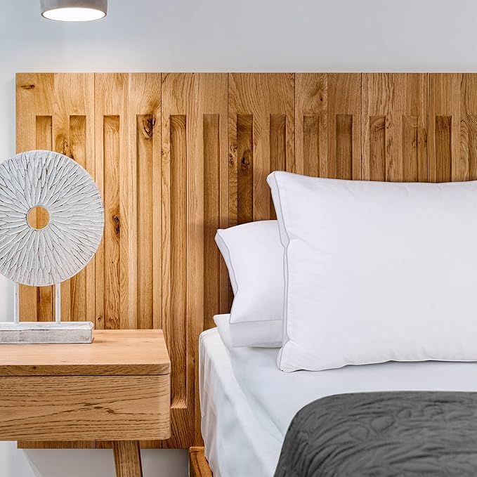 Utopia Bedding Bed Pillows for Sleeping Standard Size (White), Set of 2, Cooling Hotel Quality, Gusseted Pillow for Back, Stomach or Side Sleepers