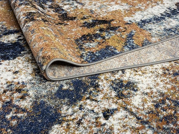 Keen Home Design Area Rugs - 5x8 Non-Shedding, Abstract Rugs for Kitchen, Living Room, Bedroom, Dining Room, Entryway - Size: 5'3" x 7'7", Multi