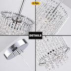 3 Pendant Lights Farmhouse Light Fixtures Kitchen Island Lighting Crystal Hanging Lamp Modern Pendants Ceiling Lamps,for Dinning Room Bedroom Hallway Bar (E26 Base)