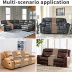 Easy-Going 2-Piece Recliner Console Cover for Reclining Loveseat Covers Stretch Jacquard Middle Console Cover for Recliner Couch and Sofa Camel