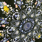 Damanse Floral Tapestry Wall Hanging Cute,Boho Wall Tapestry for Bedroom Aesthetic,Mandala Living Room Decor for Teen Girls (Purple, 49.20" x 59.10")