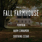 Fall Candles - 'Farmhouse' Autumn Scented Soy Candles for Home, w/Cinnamon, Clove & Pine I Infused with Essential Oils I Farmhouse Décor, 9oz Reusable Jar, 50Hr Burn, Made in USA