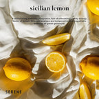 Hidden Label Large Scented Candle, Sicilian Lemon, 30oz 3 Wick Huge Candle, Serene Collection Slow Burn Natural Soy Candles for Home Scented