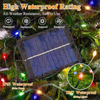 Solar String Lights 120LED 40FT, IP67 Waterproof String Lights for Outside with 8 Lighting Modes, Upgraded Solar Panel Fairy Lights for Garden Party Wedding Decorations (Multicolor)
