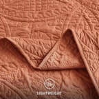 Love's cabin Quilts for Queen Bed Umber Bedspreads - Soft Bed Summer Lightweight Bedspread Comforter - Modern Style Coin Pattern Coverlet for All Season - 3 Pieces (1 Quilt, 2 Pillow Shams)