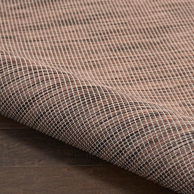 Nourison Positano Indoor-Outdoor Natural 9' x 12' Area Rug, Easy Cleaning, Non Shedding, Bed Room, Living Room, Dining Room, Backyard, Deck, Patio (9x12)