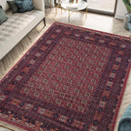 Keen Home Design 8x10 Rug - Machine Washable Area Rug with Non-Slip Backing, Ideal for Living Room, Dining Room, Bedroom - Vintage, Easy Clean, Durable, Low Pile Rug - (8' x 10')