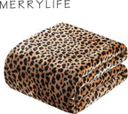MERRYLIFE Leopard Throw Blanket Decorative Fleece Throw | Ultra-Plush Colorful Oversized | Couch Blanket Travel Lap | (50" 60", Cheetah)