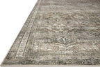 Loloi Layla Collection LAY-13 Antique/Moss 5'-0" x 7'-6" .13" Thick Area Rug, Soft, Durable, Vintage Inspired, Distressed, Low Pile, Non-Shedding, Easy Clean, Printed, Living Room Rug
