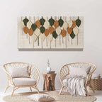 Boho Wall Modern Wall Art Print Paintings Leaves Feather Multicolor Canvas Wall Art Decor For Living Room Bedroom Apartment Kitchen Home Wall Decor 24"W X 48"L Ready To Hanging