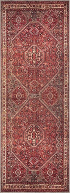 Keen Home Design 2x12 Rug - Machine Washable Runner Rug with Non-Slip Backing, Ideal for Hallway, Entryway, Kitchen, Laundry Room - Vintage, Easy Clean, Durable, Low Pile - (2'6" x 12')