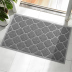 Door Mat Outdoor, 29x17, Welcome Mats for Entryway, Front Doormat for Home Entrance, Patio, Garage, High Traffic Areas, Indoor Floor Mat, Durable, Non-Slip, Catches Muddy and Dirt(Grey)