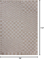 Loloi Amber Lewis Topanga Collection TOP-03 Natural/Dove 6'-7" x 9'-4" Indoor/Outdoor Area Rug