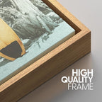 SIGNWIN Framed Canvas Print Wall Art Set Retro Sunset Hawaiian Surfboard Palm Trees Nature Wilderness Photography Modern Art Landscape Relax/Calm for Living Room, Bedroom, Office - 24"x36"x3 Natural