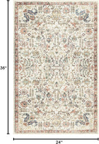 Keen Home Design 2x3 Rug - Machine Washable Entry Rug with Non-Slip Backing, Ideal for Enteryway, Kitchen, Bathroom, Laundry Room - Vintage, Easy Clean, Durable, Low Pile Rug - (2' x 3')