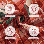 Chenille Armchair Sofa Slipcover Washable Furniture Protector Recliner Couch Cover 1-Piece Cushion Stain Resistant Chair Cover Soft Breathable Couch Cover Blanket, Red Plaid 71"x 165"