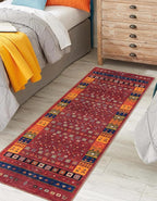 Keen Home Design 2x7 Rug - Machine Washable Runner Rug with Non-Slip Backing, Ideal for Hallway, Entryway, Kitchen, Laundry Room - Vintage, Easy Clean, Durable, Low Pile Rug - (2'6" x 7')