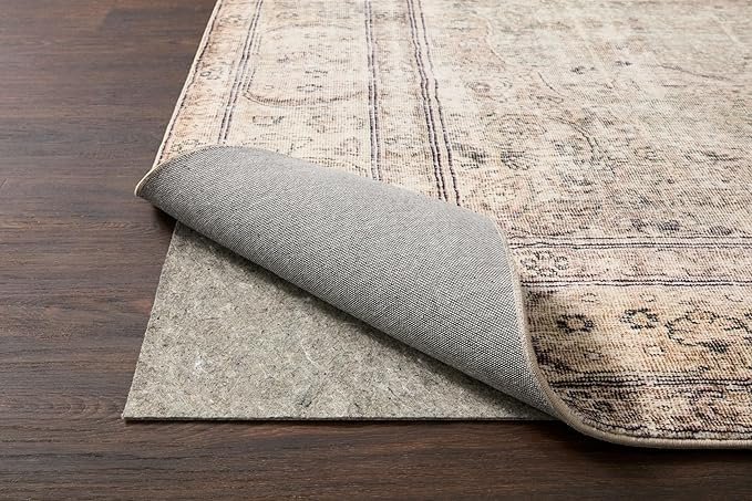 Loloi Loloi- Grip Rug Pad, ULTSS Grey 10'-0" x 14'-0", .01" Thick, Grey, 1/4 inch, Reversible, Soft, Cushion, Low Profile, Hardwood, Carpet, Tile, Vinyl, Linoleum, Multi Surface, Trim to fit, Rug Pad