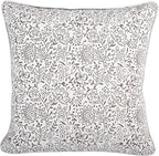 Ridhi Modern Farmhouse Pillow Covers Decorative Cotton Throw Pillow Covers Set of 2 Taupe Cushion Covers with Piping for Couch Sofa Bed Living Room Spring Home Decor 20x20