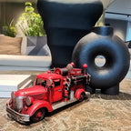 Vintage Diecast Mack Fire Truck - Retro Metal Fire Engine, Miniature Vehicles for Home Decor