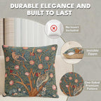 Charlotte Home Furnishings Decorative Tapestry Pillow Cover 14x14 in, Le Pic Vert Couch Throw Pillow Cover, French Country Square Cushion Cases for Living Room Home Decor, Soft Cotton Jacquard Woven