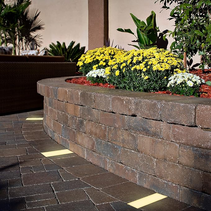 LUMENGY Paver Light 3×6 Inch (2.95 X 5.9), Warm White Glare-Free Illumination for Driveways, Pathways, Pool Deck & Patios, 12V AC/DC, Waterproof & Drive-Over Rated