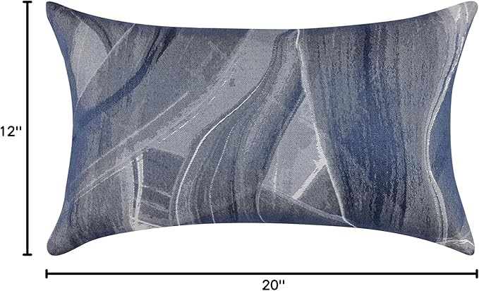 Erling Pillow (50/50 Down Feather Blend, 12" x 20") It is Perfect for Living Room, Sofa, Couch, Bedding, Home Decoration, or Any Commerical Enviroment. CAL117 Regulated