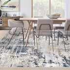 Area Rugs 8x10 Living Room: Washable Rug Modern Abstract Large Rugs Soft Non Slip Neutral Rug Stain Resistant Indoor Carpet for Bedroom Kitchen Dining Room Home Office Rugs(Black Brown,8'x10')