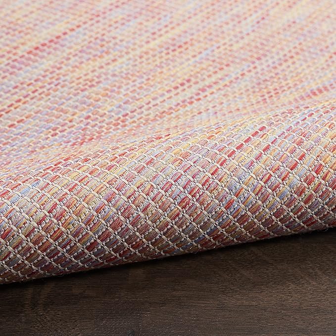 Nourison Home Positano Indoor/Outdoor Rainbow 6' x 9' Area Rug, Easy Cleaning, Non Shedding, Bed Room, Living Room, Dining Room, Backyard, Deck, Patio (6x9)